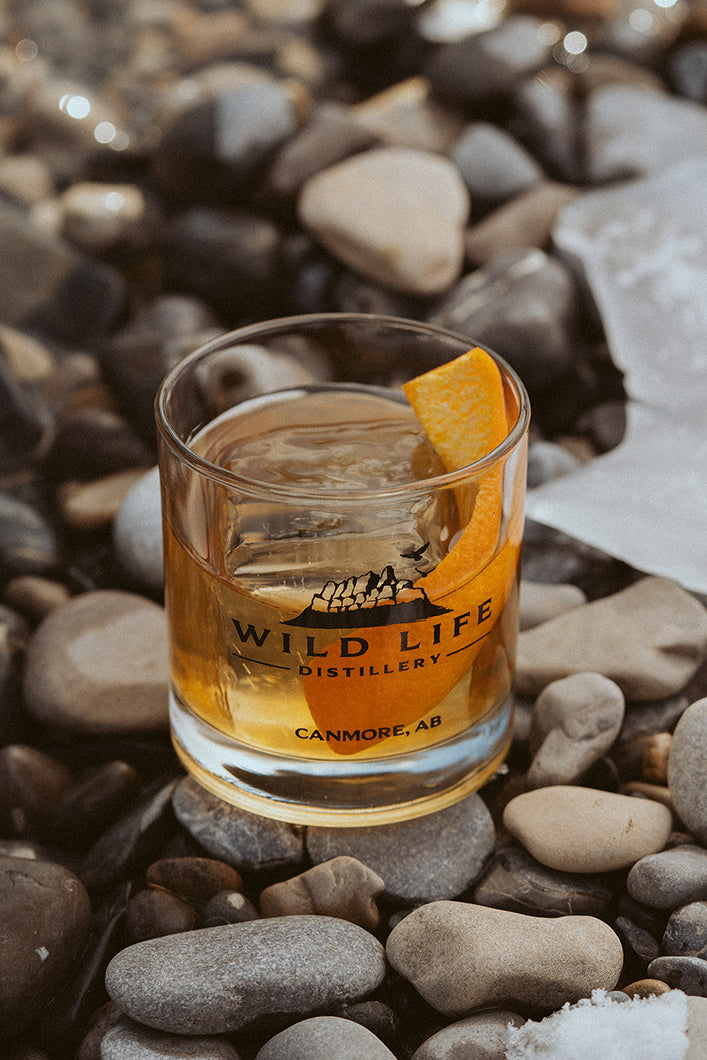 Rocks Glass of Wild Life Distillery Barrel-Aged Gin