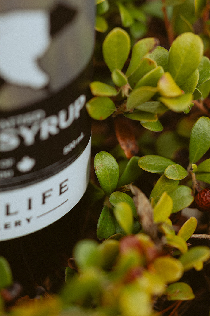 Wild Life Distillery Simple Syrup Bottle Close Up